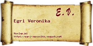 Egri Veronika névjegykártya